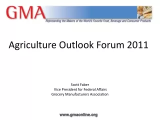 Agriculture Outlook Forum 2011