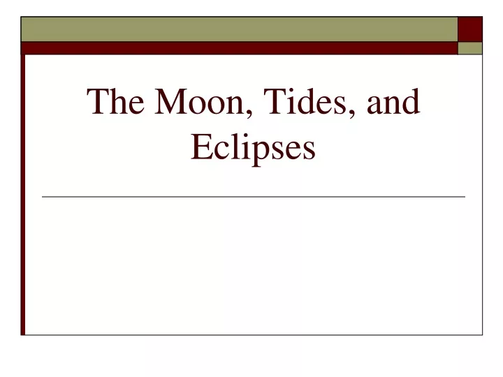 the moon tides and eclipses