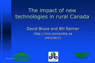 The impact of new technologies in rural Canada