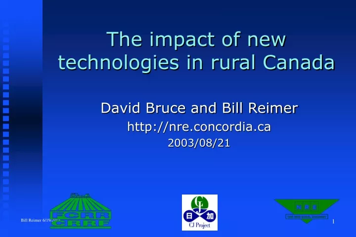 the impact of new technologies in rural canada