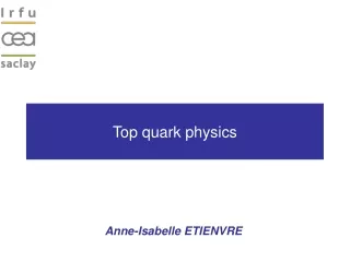 Top quark physics