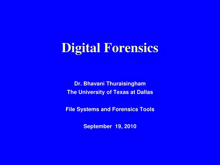 digital forensics