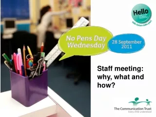 Staff meeting: why, what and how?