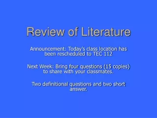 Review of Literature