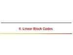 Linear Block Codes in Digital Communication Systems - slide 1
