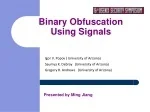 Binary Obfuscation  Using Signals - slide 1