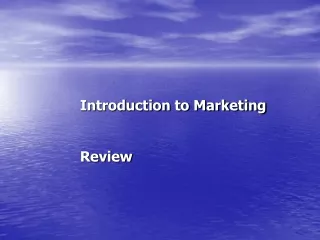 Introduction to Marketing Review
