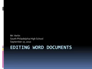 Editing word documents