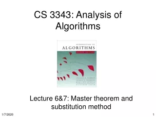 CS 3343: Analysis of Algorithms