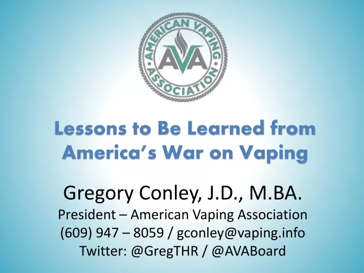 lessons to be learned from america s war on vaping