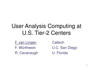 User Analysis Computing at U.S. Tier-2 Centers