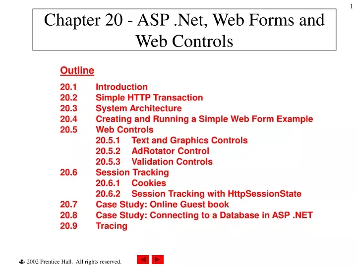 chapter 20 asp net web forms and web controls