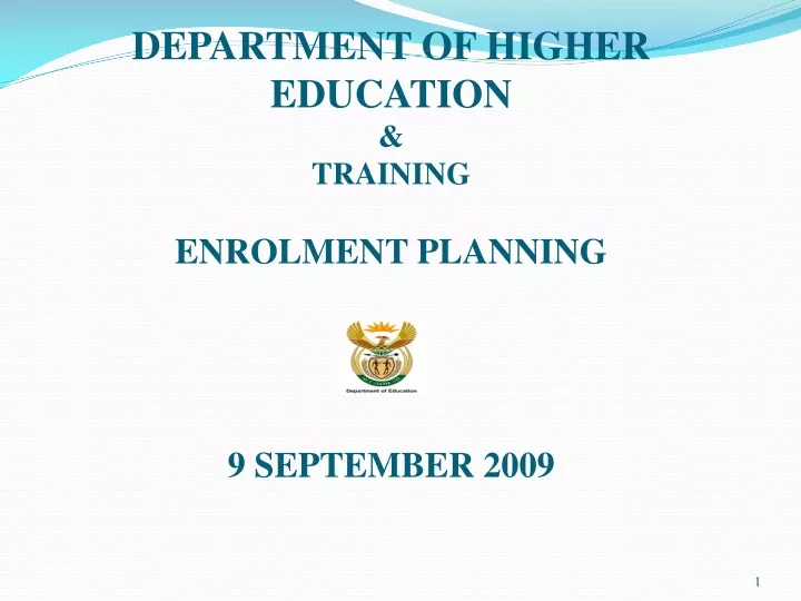 department of higher education training enrolment
