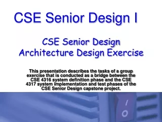CSE Senior Design Architecture Design Exercise