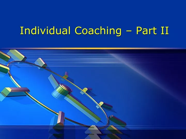 individual coaching part ii