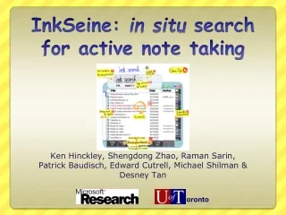 InkSeine:  i n situ  search for active note taking