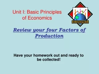 Unit I: Basic Principles of Economics