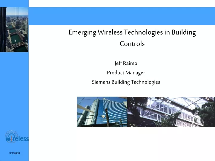 emerging wireless technologies in building