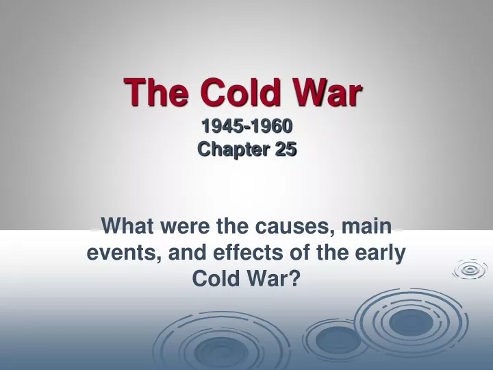 the cold war 1945 1960 chapter 25