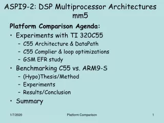 ASPI9-2: DSP Multiprocessor Architectures mm5