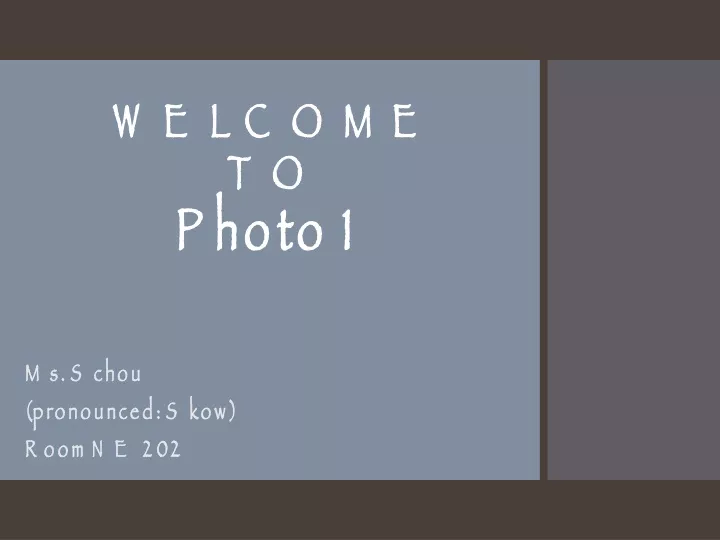 welcome to photo 1