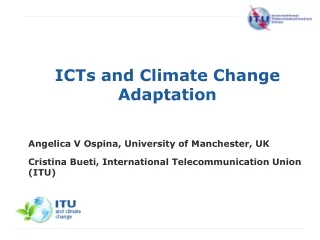 ICTs and Climate Change Adaptation