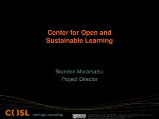 Center for Open and Sustainable Learning