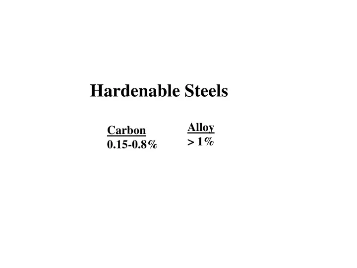 hardenable steels