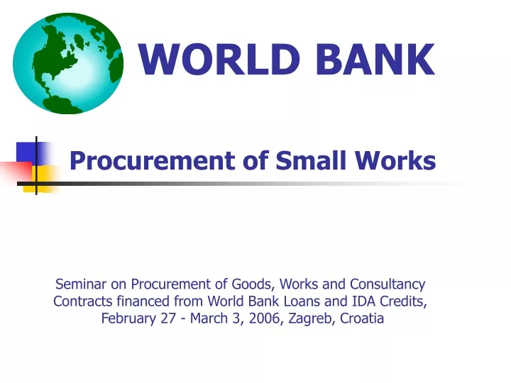 procurement of small works
