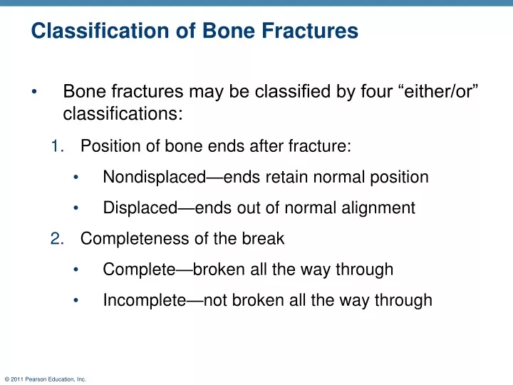 classification of bone fractures