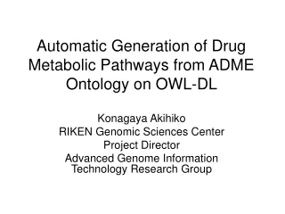Automatic Generation of Drug Metabolic Pathways from ADME Ontology on OWL-DL