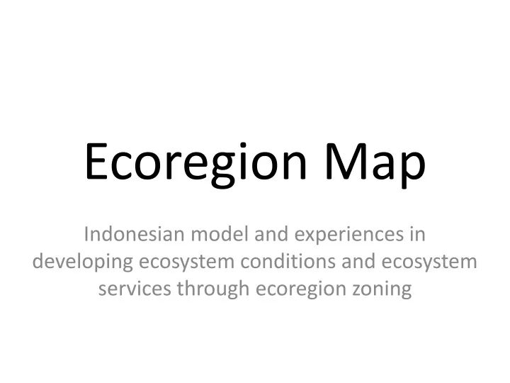 ecoregion map