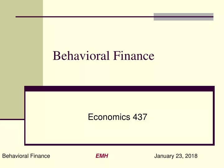 behavioral finance