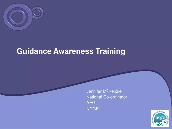 guidance awareness training