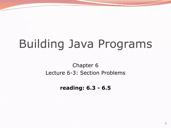 building java programs