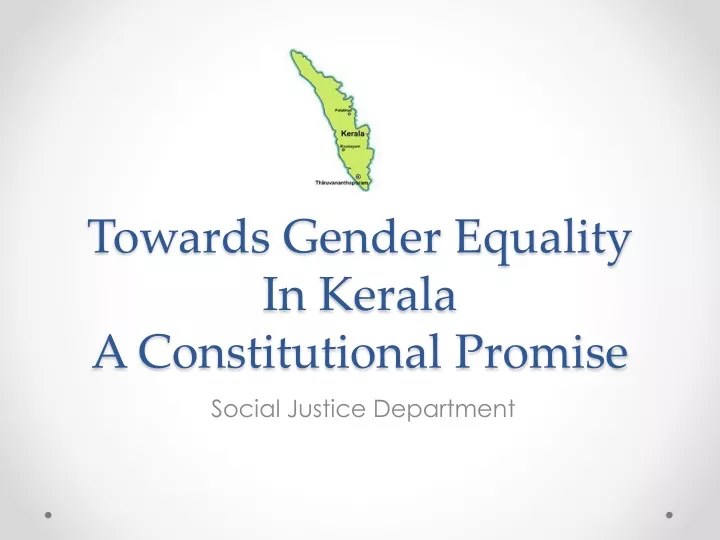 towards gender equality in kerala a constitutional promise