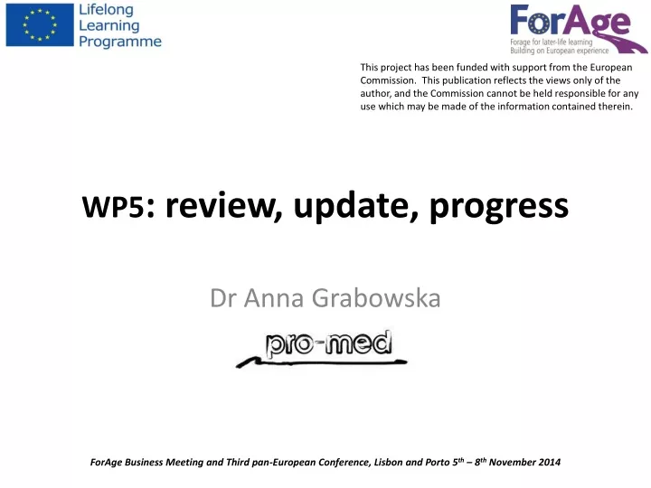 wp5 review update progress