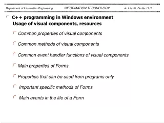 C++ programming in Windows environment
