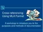 Mastering MLA Format Workshop - slide 1