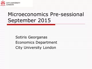 Microeconomics Pre-sessional September 2015