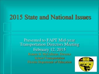 2015 State and National Issues