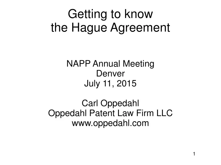 napp annual meeting denver july 11 2015 carl oppedahl oppedahl patent law firm llc www oppedahl com