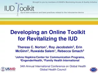Developing an Online Toolkit for Revitalizing the IUD