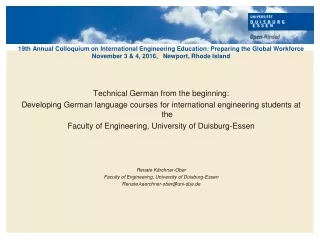 Technical German from the beginning: