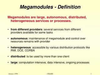 Megamodules - Definition