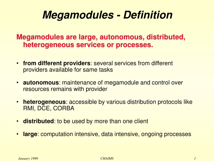 megamodules definition