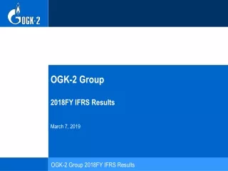 OGK-2  Group 201 8 FY IFRS Results