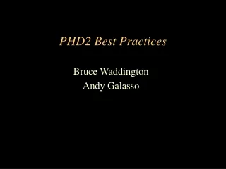 PHD2 Best Practices