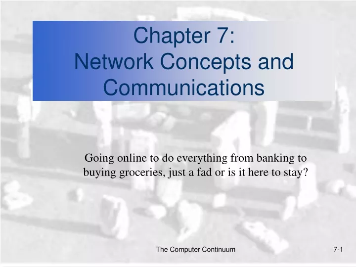 chapter 7 network concepts and communications