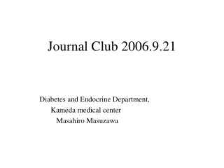 Journal Club 2006.9.21